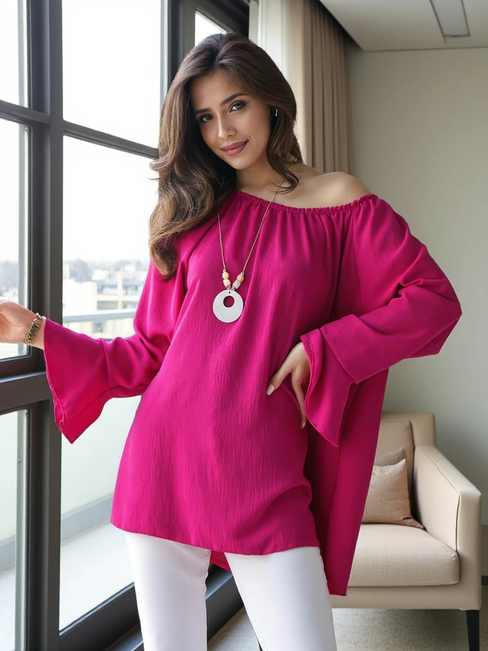 Royalfashion Женска блуза а'ла Испанска с волани