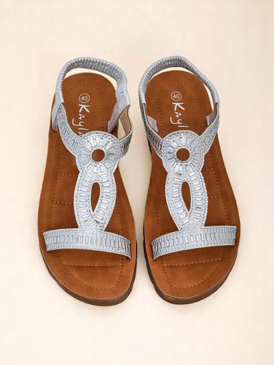 Royalfashion Дамски сандали с декоративни каишки Ava Shine