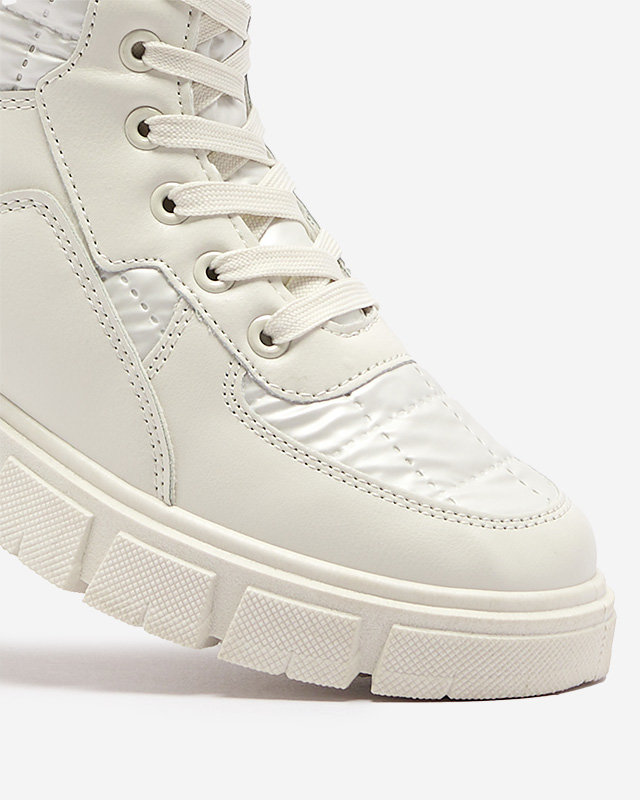 Calista Дамски Обувки Модерни Плоски Боти Кремави