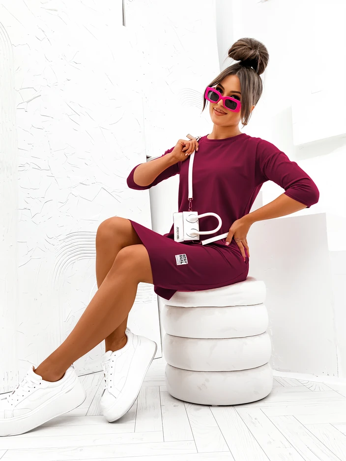 Royalfashion Дамска платнена мини рокля