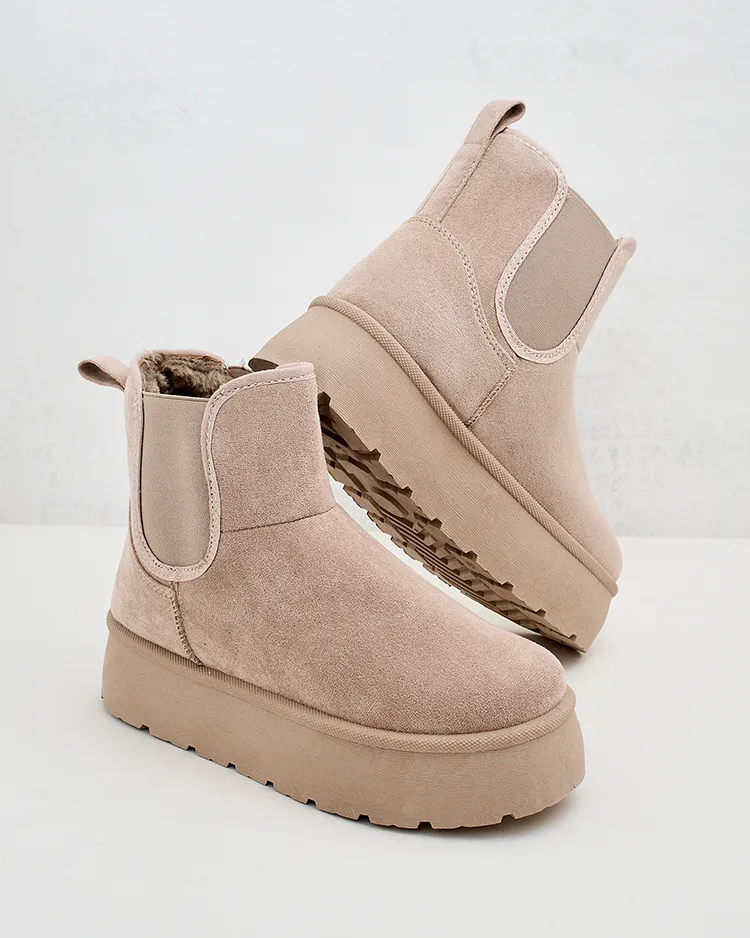 Royalfashion Дамски къси ботуши Nomas a'la snow boots