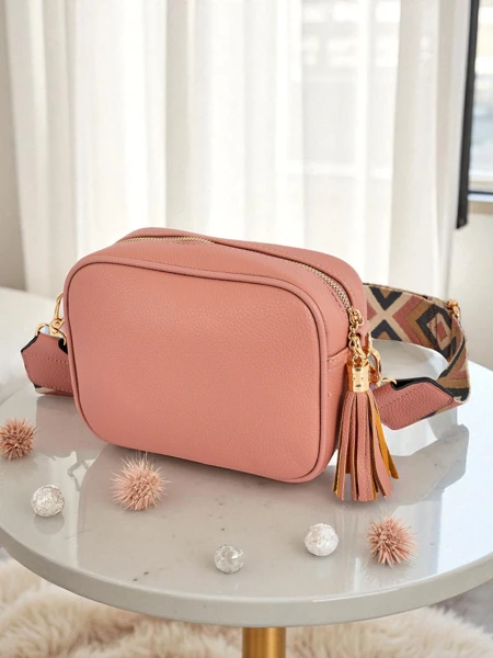 Royalfashion Малка дамска чанта от еко кожа с цветна каишка Kovi Lace