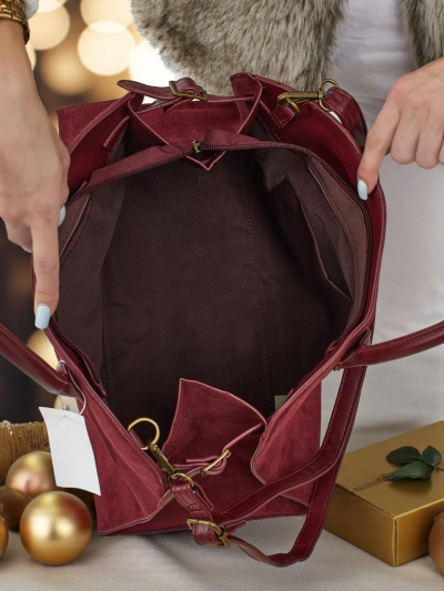 Дамска чанта тип shopper от еко велур Dorelle