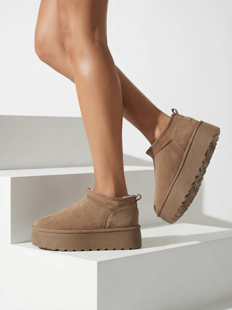 Royalfashion Дамски къси ботуши a'la snow boots Ozozi