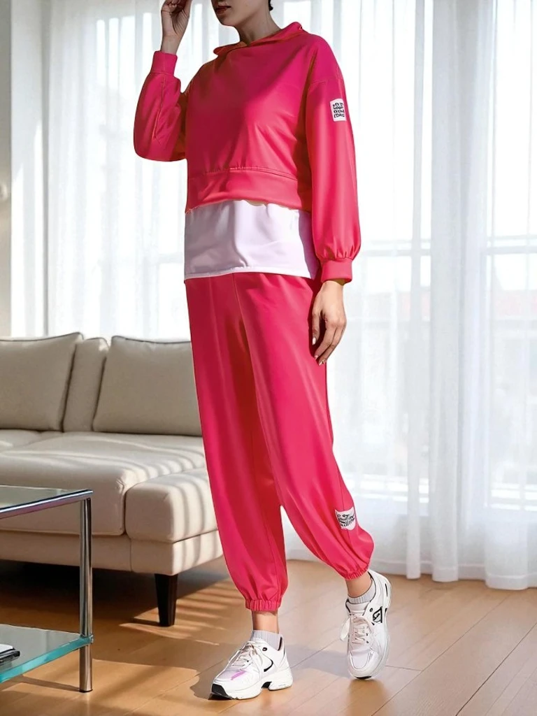 Royalfashion Дамски памучен комплект с вмъкнато риза