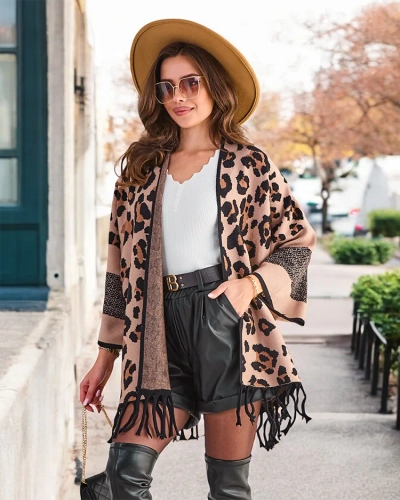 Дамска пончо с принт