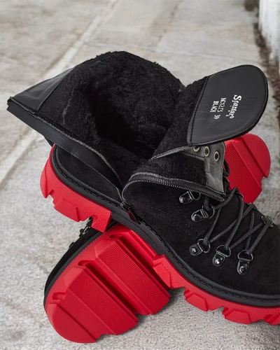 Royalfashion Дамски ботуши с дантела Xorri