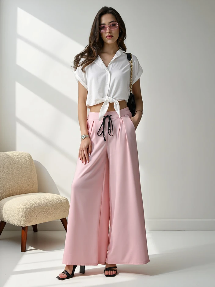 Royalfashion Широки дамски панталони