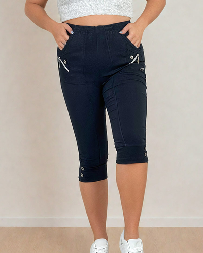 Royalfashion Дамски панталон от плат 7/8 PLUS SIZE