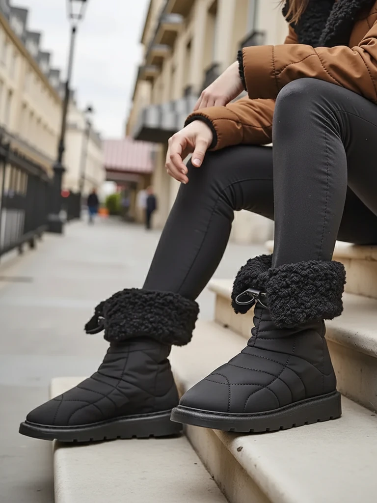 Дамски ботуши Royalfashion като снежни ботуши Oferita