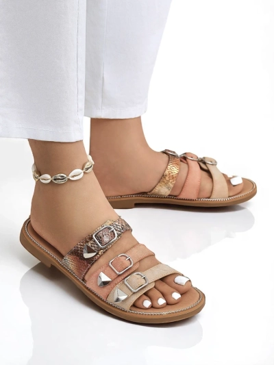 Royalfashion Дамски чехли на равна подметка Snake Chic