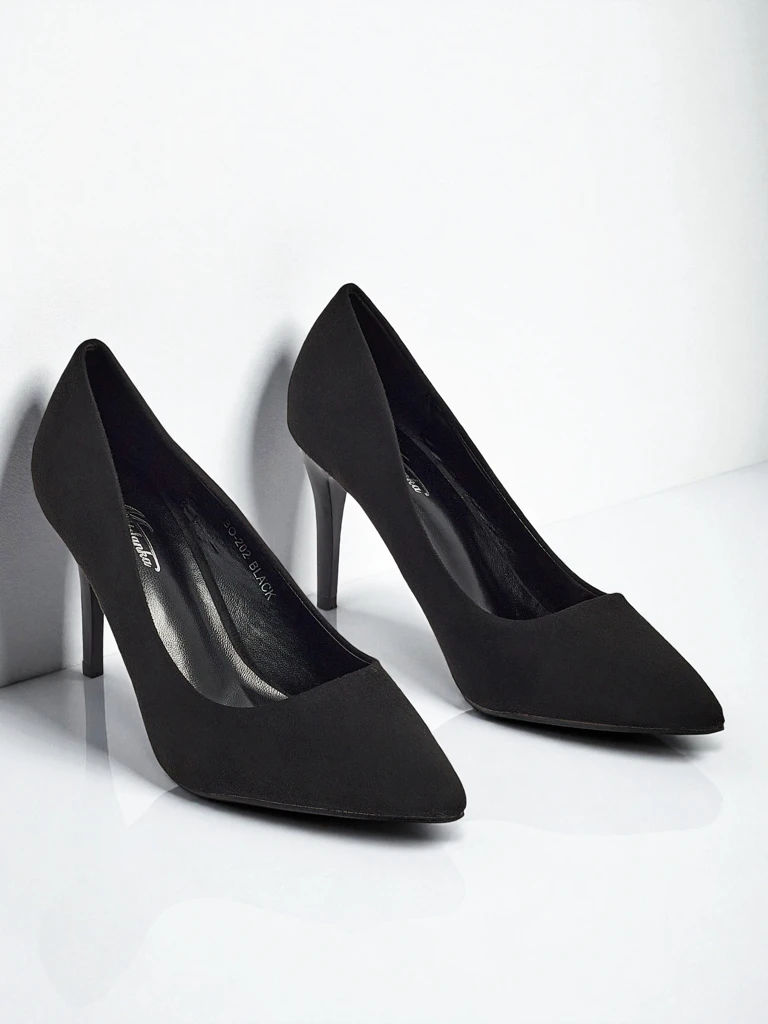 Дамски обувки на висок ток от еко велур Jasvoria