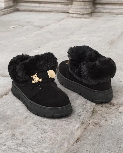 Royalfashion Дамски къси ботуши a'la snow boots Dobis