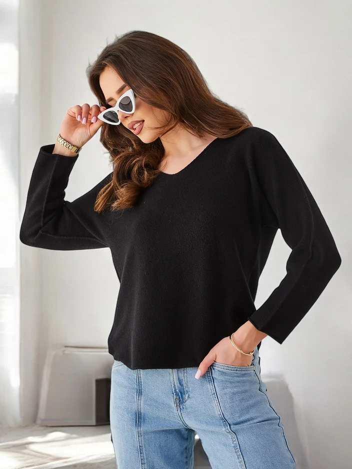 Royalfashion Вискозен тънък дамски пуловер