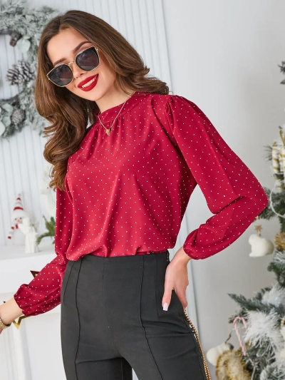 Роялфешън дамска риза с кристали