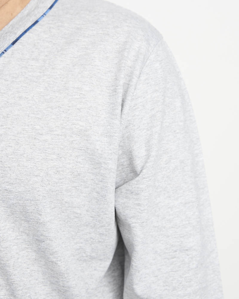 Сива мъжка пижама с копчета- Облекло