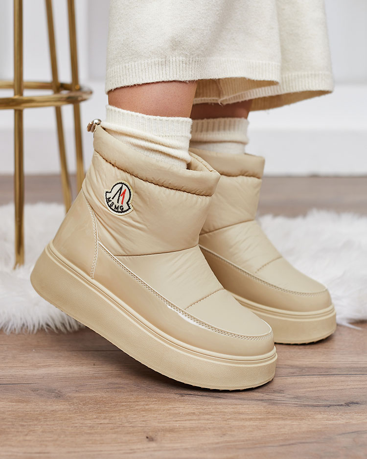 Royalfashion Дамски ботуши за сняг в бежов цвят Ademra