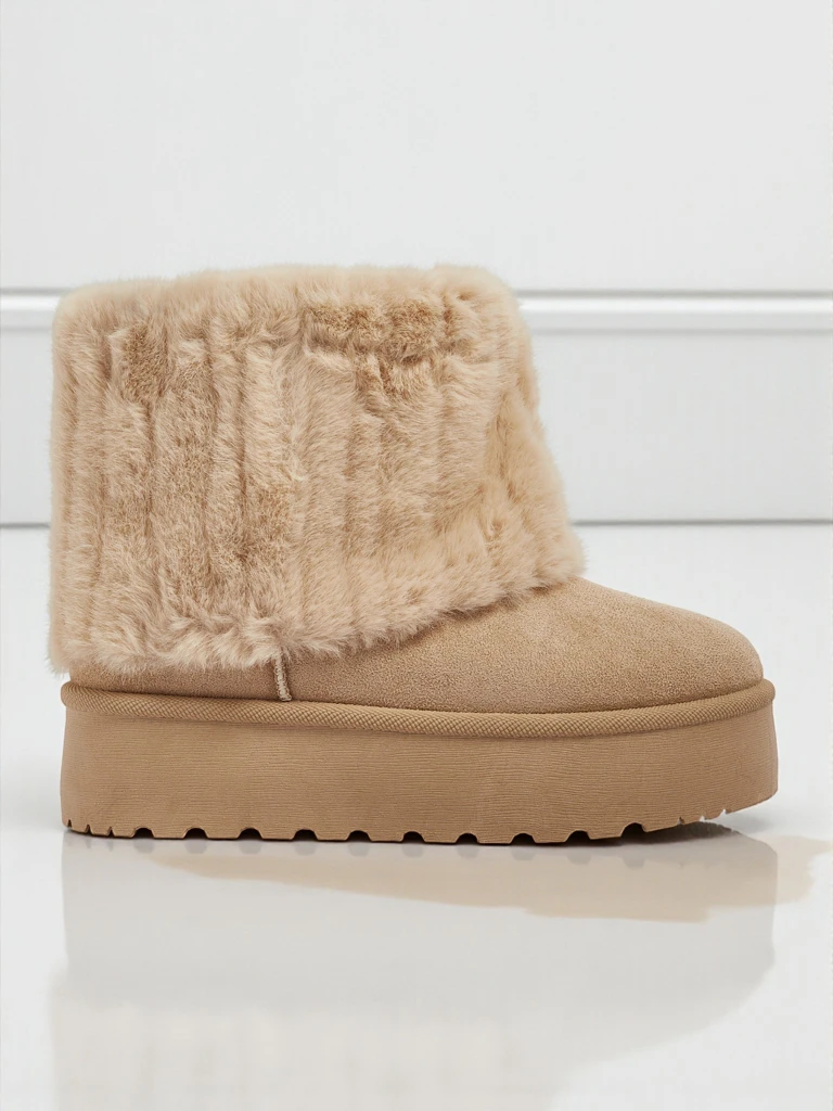 Дамски ботуши тип снегоходки с пухкава подплата Irelle