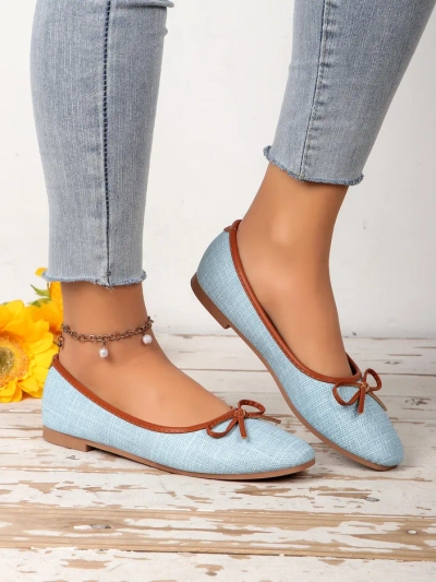 Royalfashion Дамски балерини с блестящи елементи и панделка Aramie