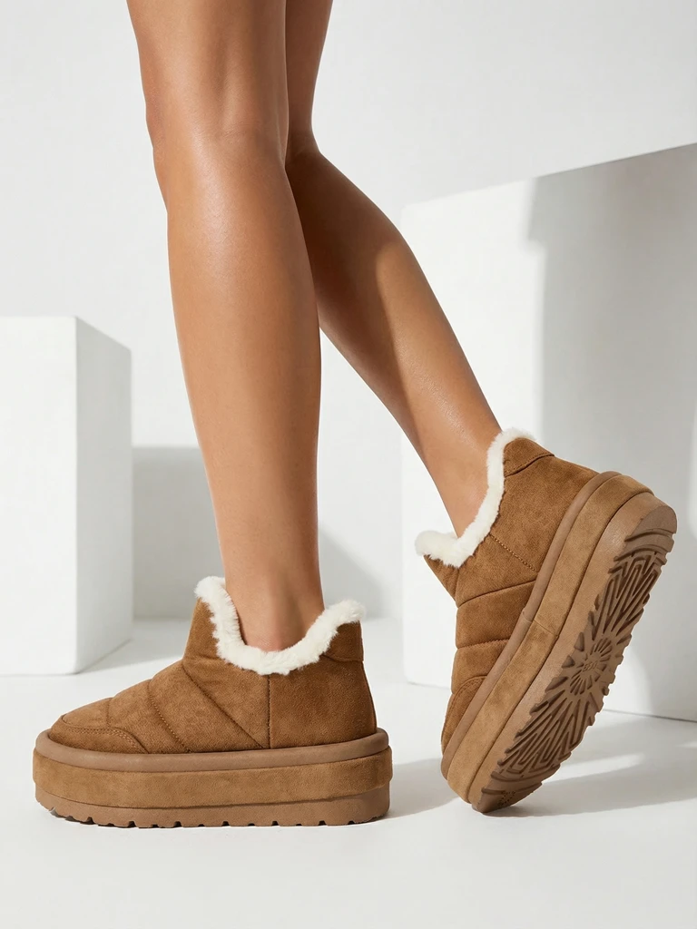 Royalfashion Дамски къси ботуши Zoeno a'la snow boots