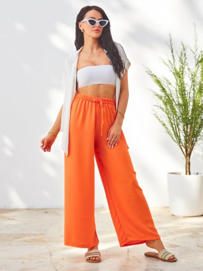 Роялфешън Широки дамски панталони с еластичен колан