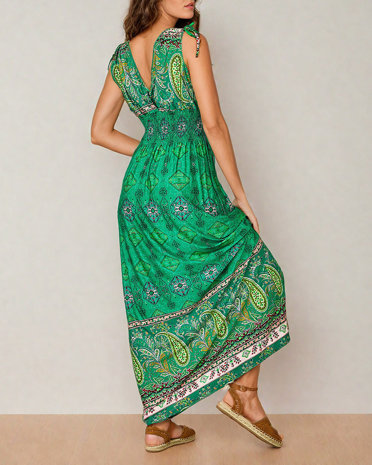 Royalfashion Дамска миди рокля с щампа