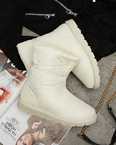 Бежови дамски обувки a'la ботуши за сняг Amirfu- Footwear