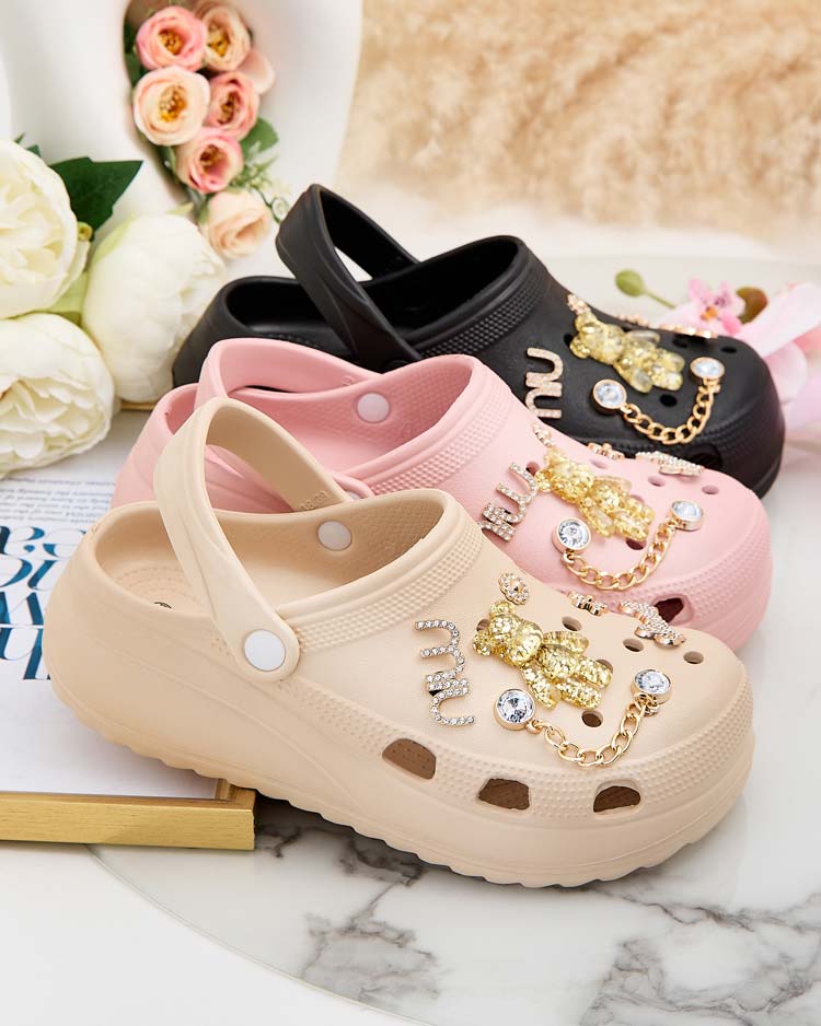 Royalfashion Дамски гумени джапанки с орнаменти Fescas