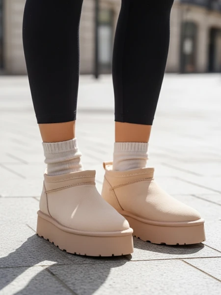 Royalfashion Дамски къси ботуши a'la snow boots Ozozi