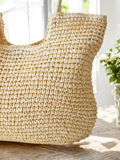 Royalfashion Голяма сламена чанта за жени