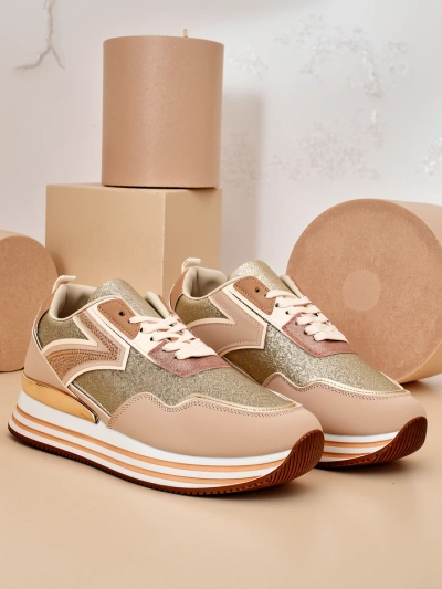 Royalfashion Женски маратонки с блясък Borovis