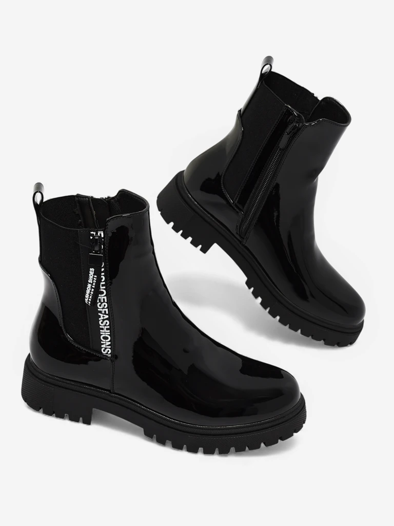 Дамски лакирани боти Somaliane