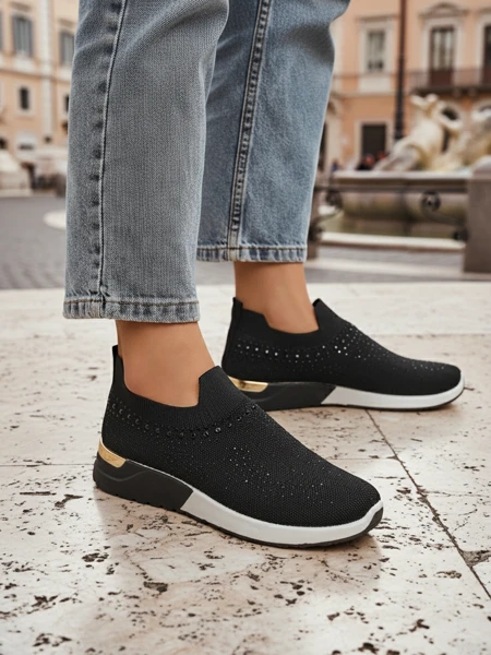 Royalfashion Дамски спортни обувки от плат SparkFit Slip-On