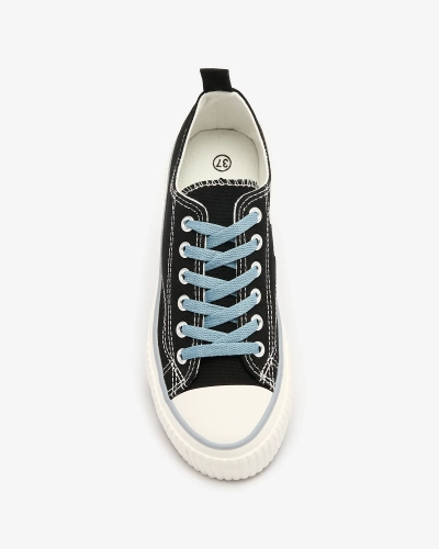 Черни дамски маратонки с връзки Tasabba- Footwear