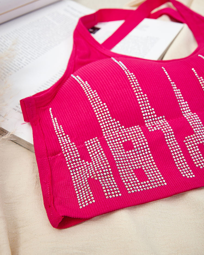 Royalfashion Дамски спортен сутиен с циркони