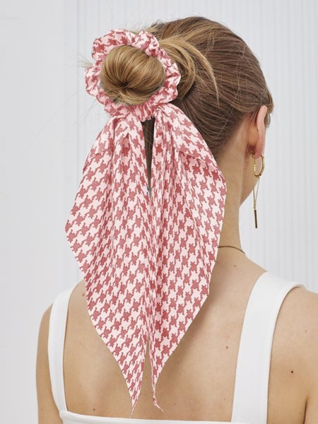 Royalfashion Ластик за коса с карирана панделка Kratella