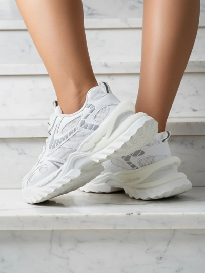 Gloriosa Бели Дамски Сникърси от Екологична Кожа