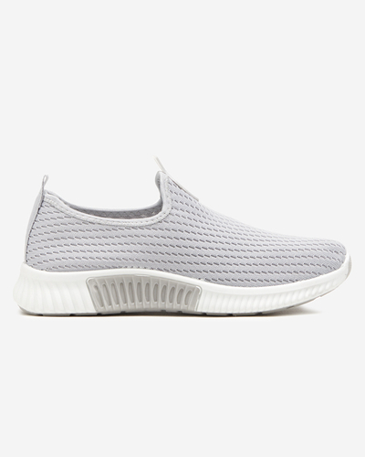 Szare damskie wsuwane buty sportowe Banila - Obuwie