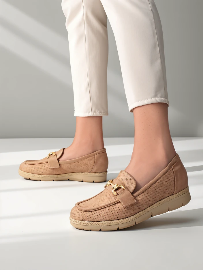 Обувки на плосък ток Royalfashion за жени с декорация на пръста