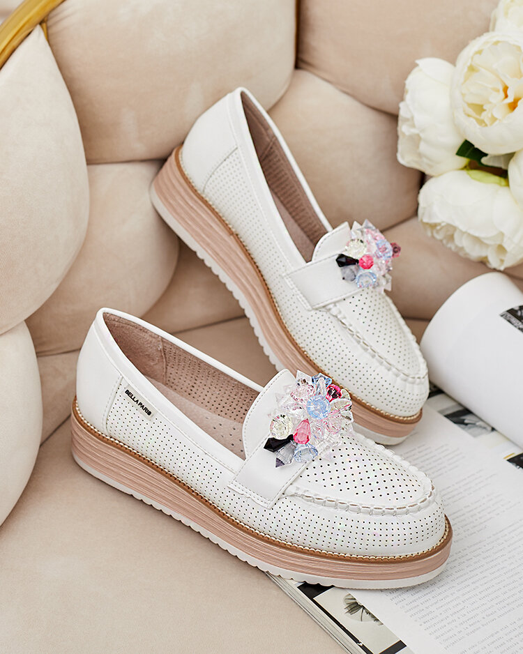 Royalfashion Мокасини с цветни камъни Restea