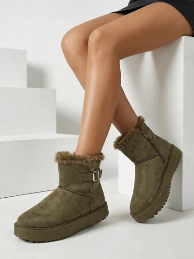 Royalfashion Къси дамски боти тип сноубутс Aurelia Classico