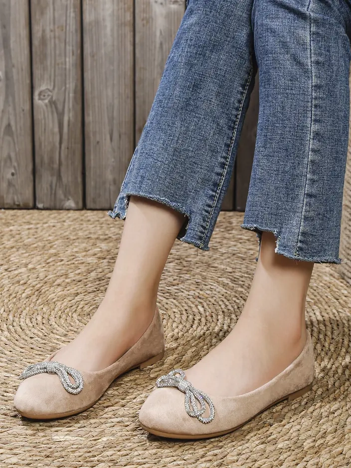 Royalfashion Женски балетни обувки с панделка Ofelna