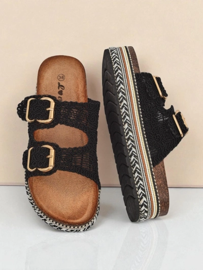 Royalfashion Дамски сандали на платформа с катарами CorkStyle