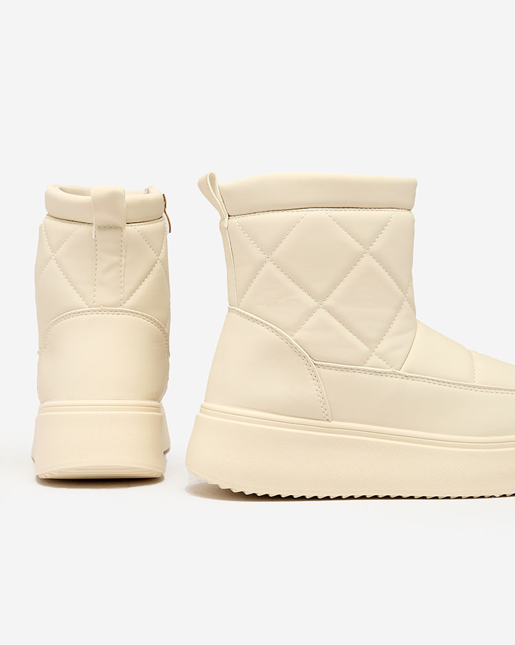 Royalfashion Бежови дамски ботуши a'la snow boots Kacecica
