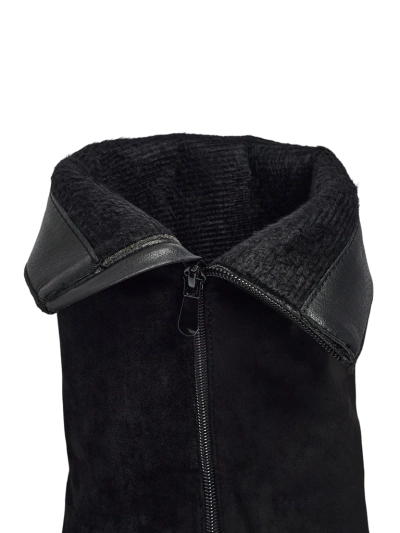 Дамски еко велурени ботуши с горна част Ismara