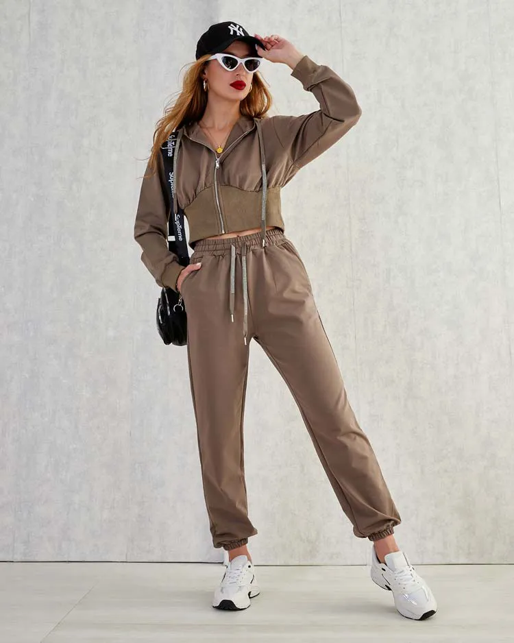 Royalfashion Дамски памучен комплект с потник