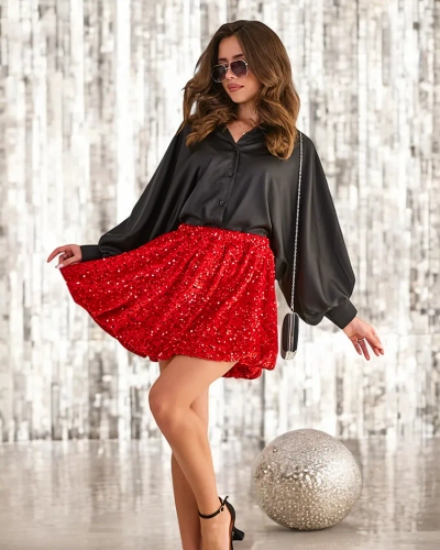 Рокля с пайети от Royalfashion за къса дамска пола