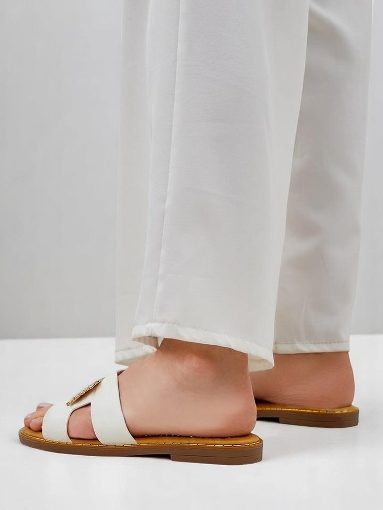 Royalfashion дамски слайдове с декорация Crattes