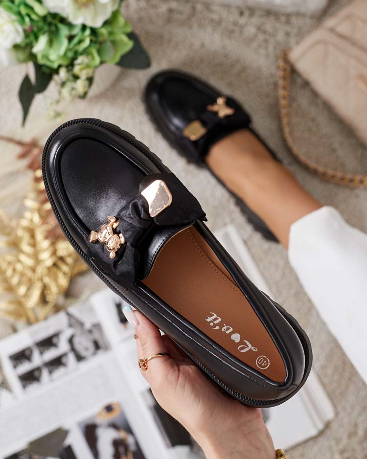 Royalfashion Дамски мокасини с панделка Mantarme