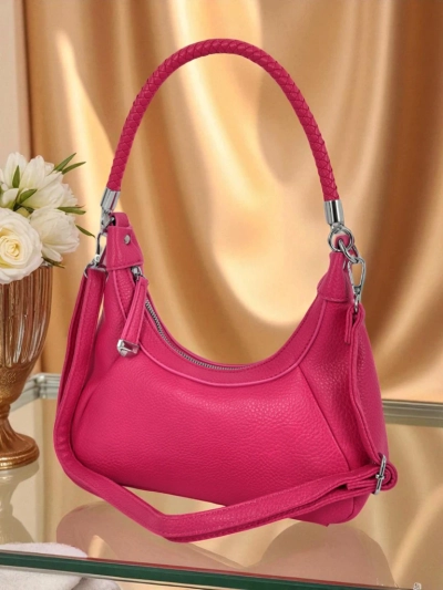 Royalfashion Малка дамска чанта от еко кожа с декоративна каишка Lacquea